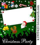 מפלגה של חג ההמולד, כרזה, כרטיס