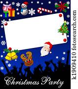 מפלגה של חג ההמולד, כרזה, כרטיס