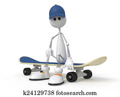 백색, 거의 남자가 아니라, 통하고 있는, a, 판자