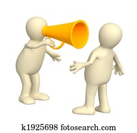3d puppet with an megaphone 3d puppet with an megaphone