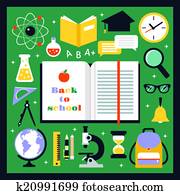 Back to school icons set Back to school icons set