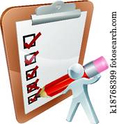 Clipboard silver man