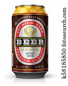 Dark beer can isolated on white background Dark beer can isolated on white background