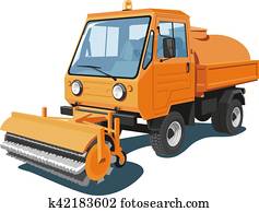 Street Sweeper Clip Art | Our Top 572 Street Sweeper Vectors | Fotosearch