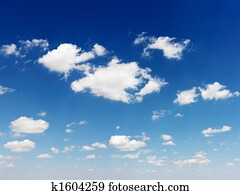 Blue sky and clouds.