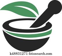 farmácia, médico, logotipo, design.