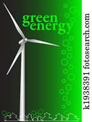Green Energy - Brochure cover or Business card Green Energy - Brochure cover or Business card