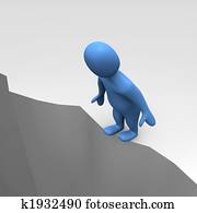 Man at sheer cliff Man at sheer cliff