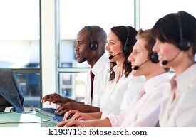 persone affari, lavorativo, in, un, ufficio