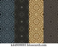 Seamless, islamisch, marokkanisches, pattern., arabisches, geometrisch, verziehrung Seamless, islamisch, marokkanisches, pattern., arabisches, geometrisch, verziehrung