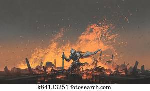the knight reborn from fire the knight reborn from fire