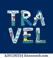 Travel lettering illustration Travel lettering illustration