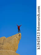 Climber on the summit.