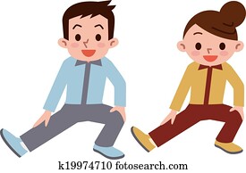 fiatal férfiak, és, nők, kap, egy, kitágít