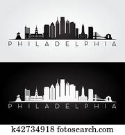 filadélfia, silhueta silhueta