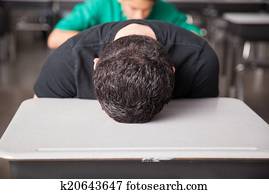 frustrado, estudante high school