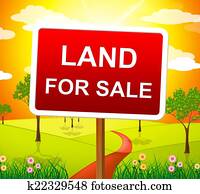 Land For Sale Represents Real Estate Agent And Purchase