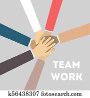 mannschaft- arbeit, illustration. mannschaft- arbeit, illustration.