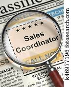 Sales Coordinator Wanted. 3D. Sales Coordinator Wanted. 3D.
