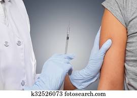 Syringe with vaccine Syringe with vaccine