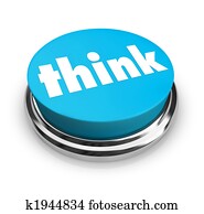 Think - Blue Button Think - Blue Button