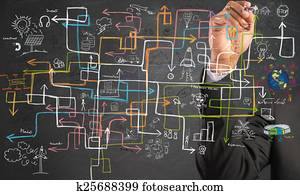 homem negócios, ache uma solução