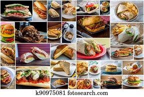 Popular Sandwich Collage