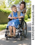 senior woman outdoors