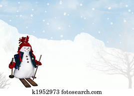 Snowman Skier Snowman Skier