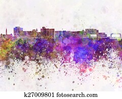 Duluth skyline in watercolor background Duluth skyline in watercolor background