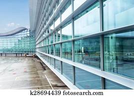 exterior of airport building