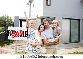 Family buying a house Family buying a house