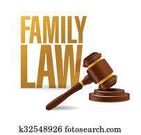 family law concept and hammer illustration family law concept and hammer illustration