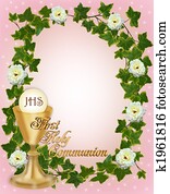 First Holy Communion Invitation Border First Holy Communion Invitation Border