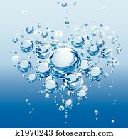 agua, amor, burbujas