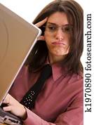 annoyed businesswoman