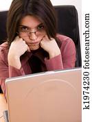 annoyed businesswoman