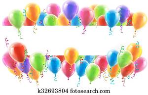 Balloons Party Banner Balloons Party Banner