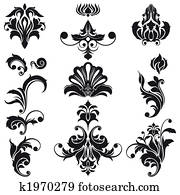 Decorative Floral Design Elements Decorative Floral Design Elements