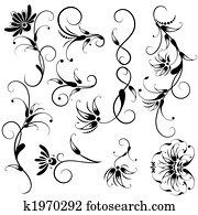 Decorative Floral Design Elements Decorative Floral Design Elements