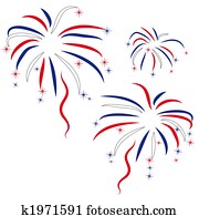 fogo artifício, em, honra, de, dia independência