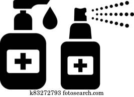 Hand sanitizer vector icon Hand sanitizer vector icon