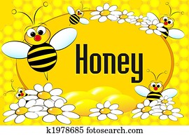 Honey pot label or brochure Honey pot label or brochure