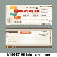 Modern Boarding Pass Wedding Invitation design Template Modern Boarding Pass Wedding Invitation design Template