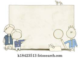 SEO Staff with Blank Paper SEO Staff with Blank Paper