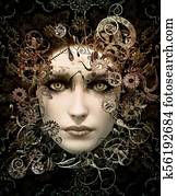 Steampunk Portrait 3d CG Steampunk Portrait 3d CG