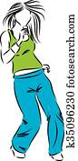 zumba dancer A zumba dancer A