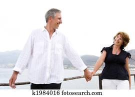 Beautiful mature couple in love