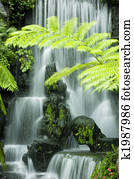 jardim japonês, cachoeiras