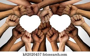 People Protesting Together